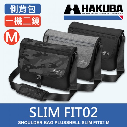 HAKUBA 輕巧型 側背包 PLUSSHELL SLIM FIT02 HA205916 黑色 (1機兩鏡)